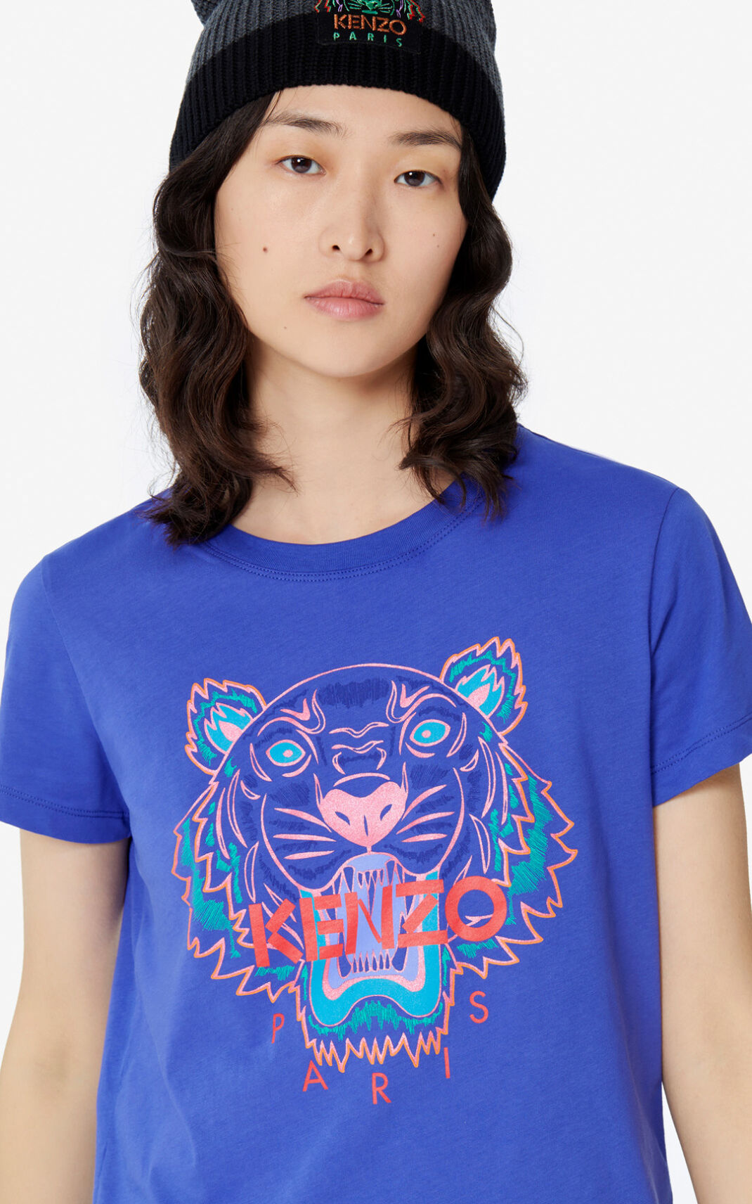 Kenzo Tiger Tişört Bayan Mor | 8392-DLCWJ